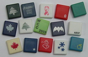 Sample custom blank SCRABBLE tiles