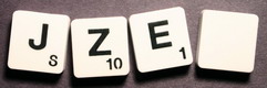 SCRABBLE tile style M01B-T : White tile with black letter, Textured surface